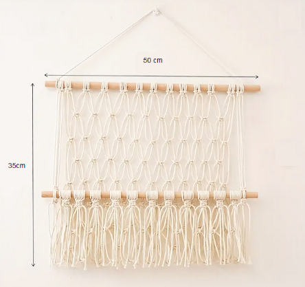 Filet de rangement en macramé