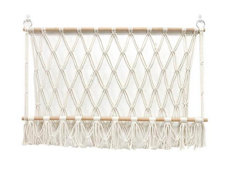 Filet de rangement en macramé