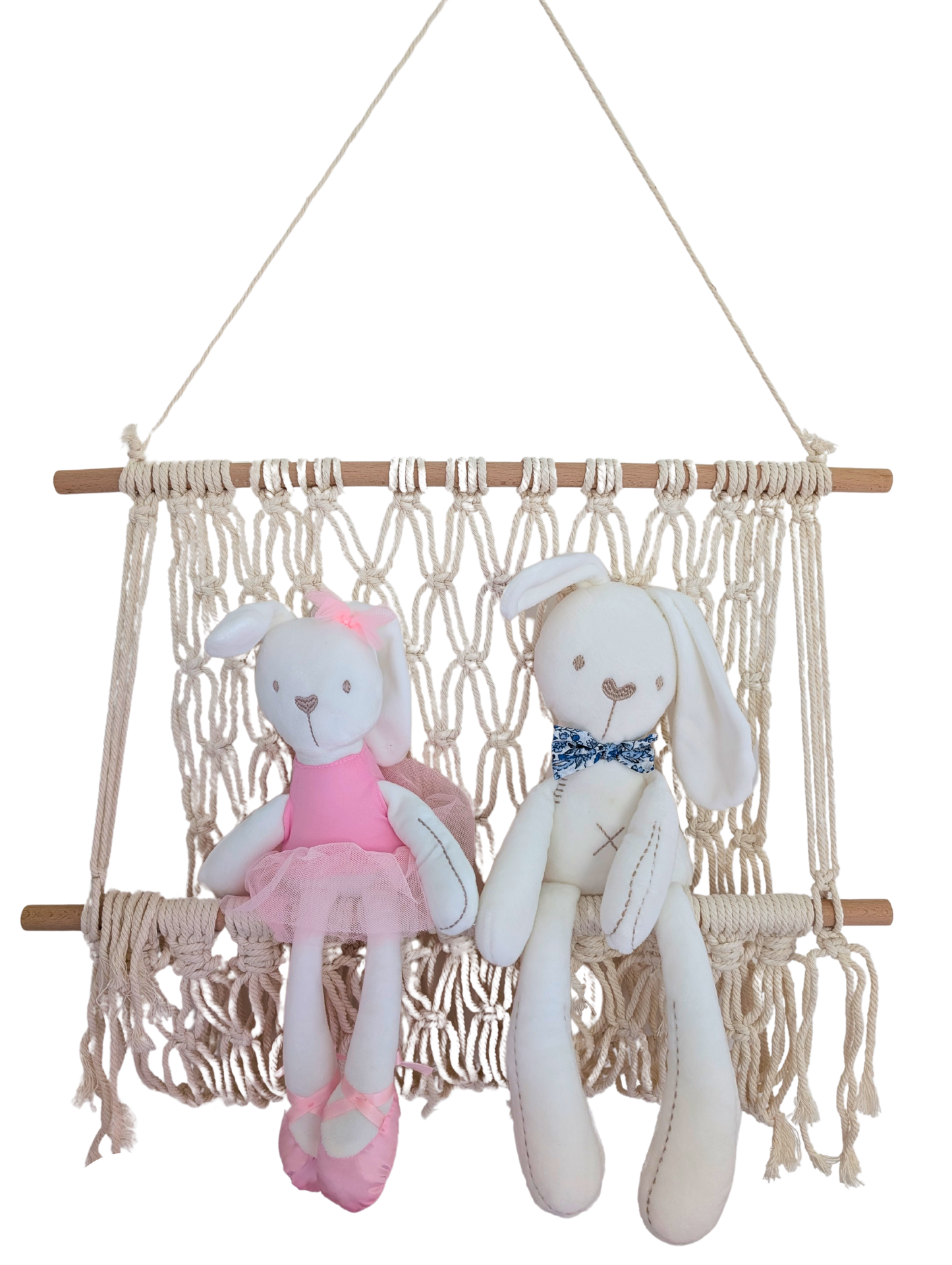 Filet de rangement en macramé