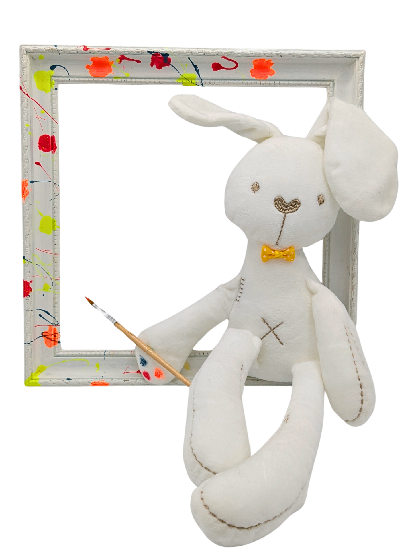 Max fait de la peinture - Tableau déco enfant signé Max le lapin