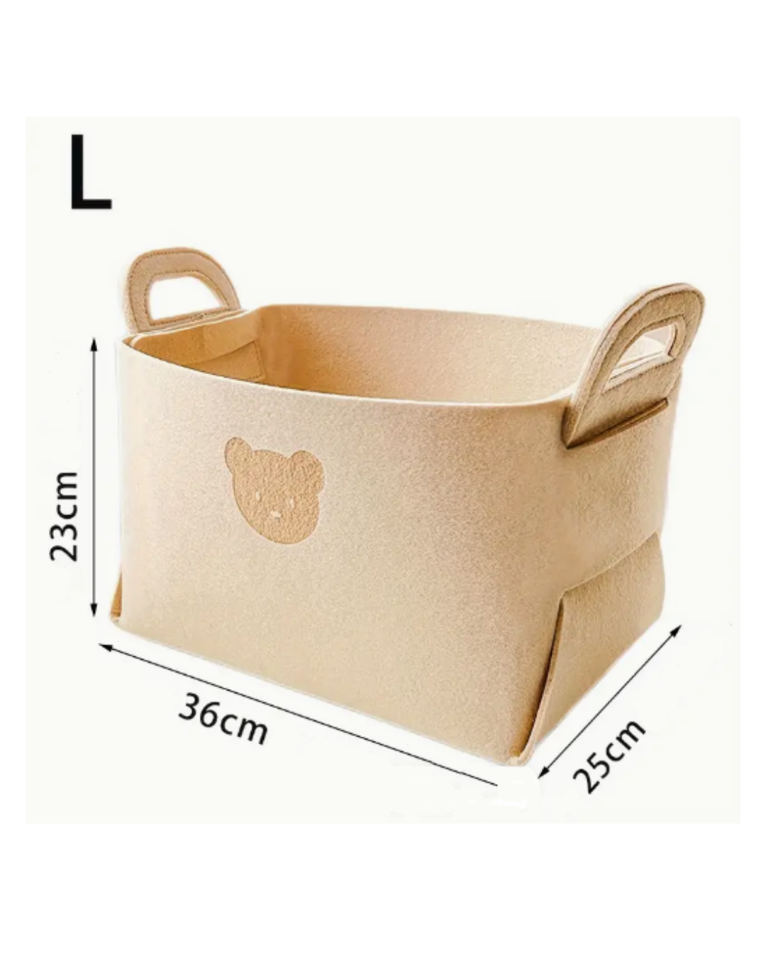 Trio de paniers gigognes en feutrine - Motif ourson 🐻