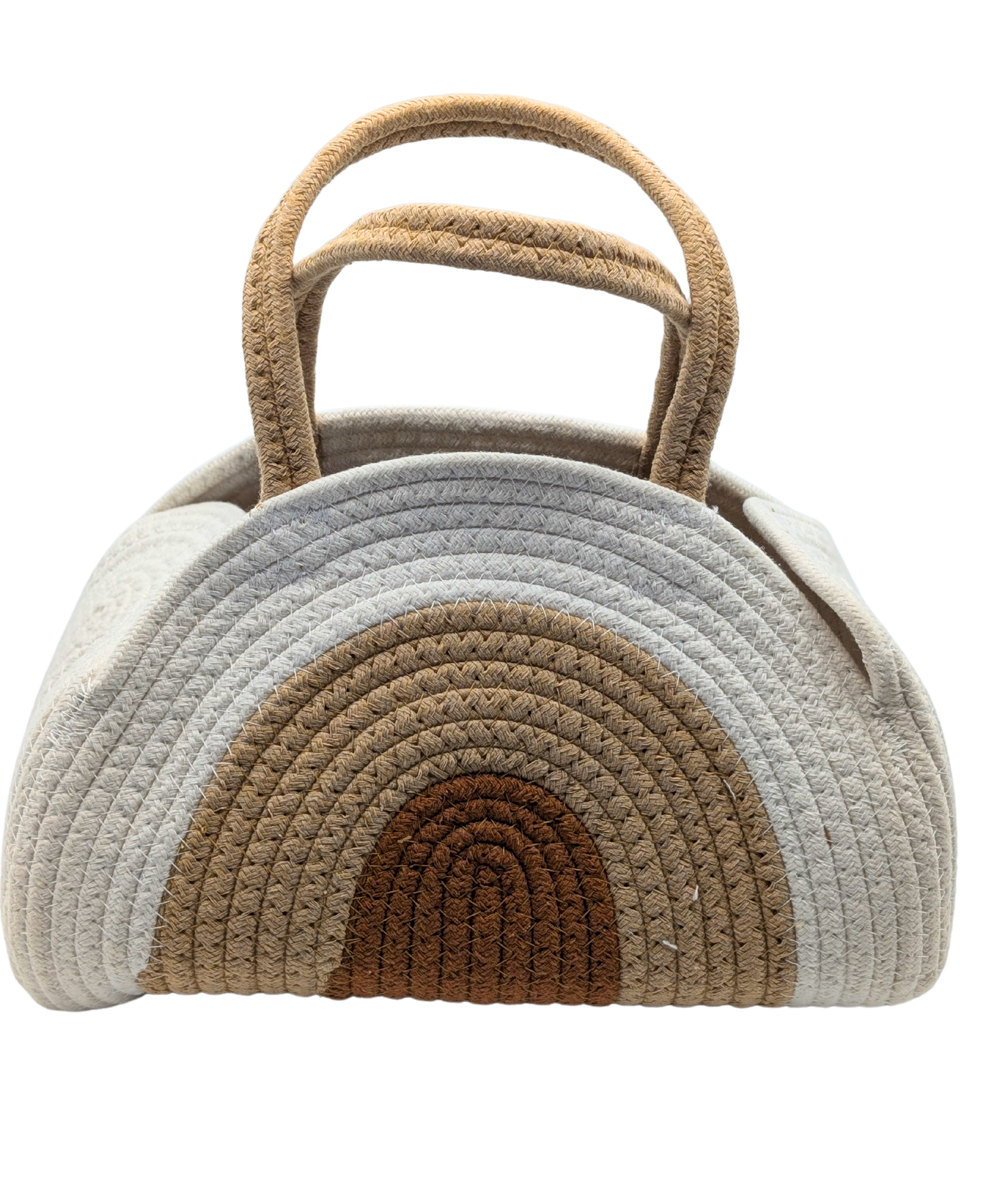 Panier "Arc-en-ciel" tissé – Rangement & déco